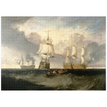 Darstellung des Puzzle Motivs puzzleplate The Victory Returning from Trafalgar, in Three Positions 1000 Puzzle