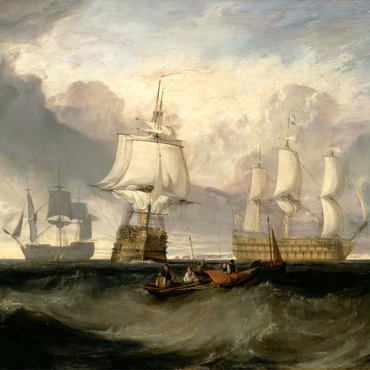 Darstellung des Puzzle Motivs The Victory Returning from Trafalgar, in Three Positions 1000 Puzzle 3D Modell