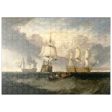 Darstellung des Puzzle Motivs puzzleplate The Victory Returning from Trafalgar, in Three Positions 200 Puzzle