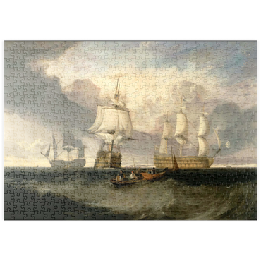 Darstellung des Puzzle Motivs puzzleplate The Victory Returning from Trafalgar, in Three Positions 500 Puzzle