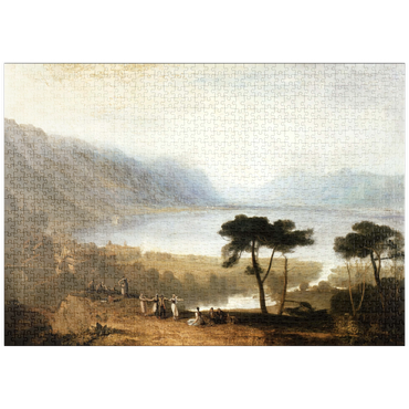 Darstellung des Puzzle Motivs puzzleplate Lake of Geneva from Montreux 1000 Puzzle