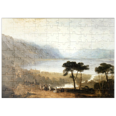 Darstellung des Puzzle Motivs puzzleplate Lake of Geneva from Montreux 100 Puzzle