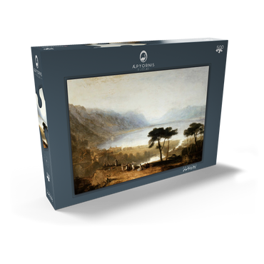 Darstellung des Puzzle Motivs Lake of Geneva from Montreux 500 Puzzle Schachtel Ansicht2