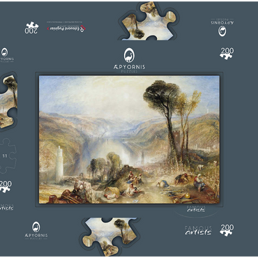 Darstellung des Puzzle Motivs Oberwesel 200 Puzzle Schachtel 3D Modell