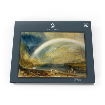 Darstellung des Puzzle Motivs Rainbow: A View on the Rhine from Dunkholder Vinyard, of Ostersprey and Feltzen below Bosnart 200 Puzzle Schachtel Ansicht3