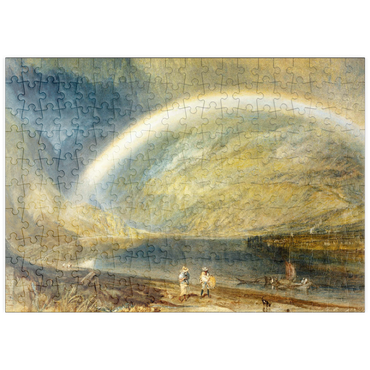Darstellung des Puzzle Motivs puzzleplate Rainbow: A View on the Rhine from Dunkholder Vinyard, of Ostersprey and Feltzen below Bosnart 200 Puzzle