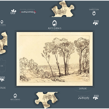 Darstellung des Puzzle Motivs The Bridge in Middle Distance 100 Puzzle Schachtel 3D Modell