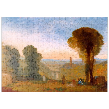 Darstellung des Puzzle Motivs puzzleplate Italian Landscape with Bridge and Tower 200 Puzzle