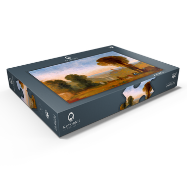 Darstellung des Puzzle Motivs Italian Landscape with Bridge and Tower 500 Puzzle Schachtel Ansicht1