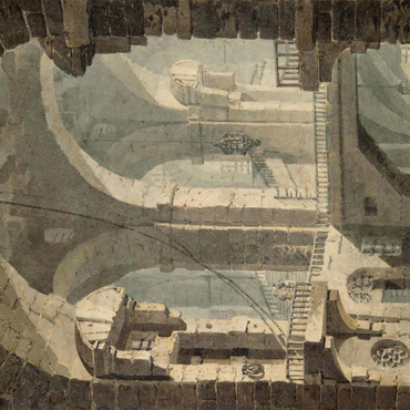 Darstellung des Puzzle Motivs Dark Prison (Carcere Oscura) 100 Puzzle 3D Modell