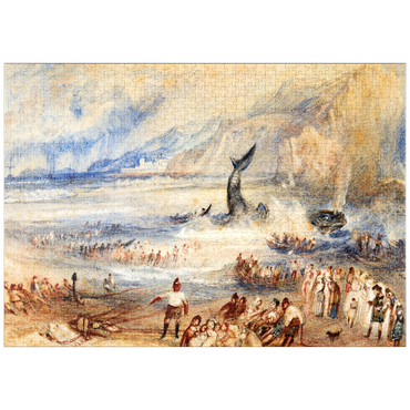 Darstellung des Puzzle Motivs puzzleplate The Whale on Shore 1000 Puzzle