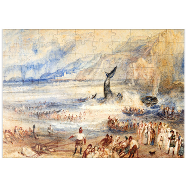 Darstellung des Puzzle Motivs puzzleplate The Whale on Shore 100 Puzzle