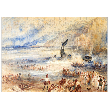 Darstellung des Puzzle Motivs puzzleplate The Whale on Shore 200 Puzzle