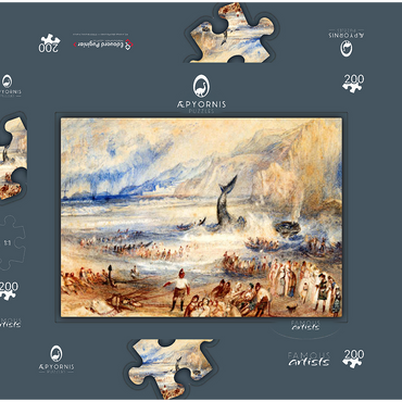 Darstellung des Puzzle Motivs The Whale on Shore 200 Puzzle Schachtel 3D Modell