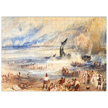Darstellung des Puzzle Motivs puzzleplate The Whale on Shore 500 Puzzle