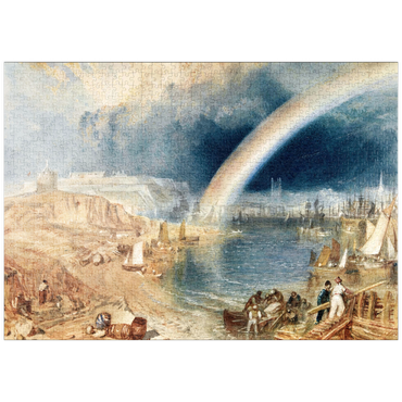 Darstellung des Puzzle Motivs puzzleplate Plymouth with a Rainbow 1000 Puzzle
