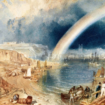 Darstellung des Puzzle Motivs Plymouth with a Rainbow 100 Puzzle 3D Modell