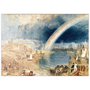 Darstellung des Puzzle Motivs puzzleplate Plymouth with a Rainbow 200 Puzzle