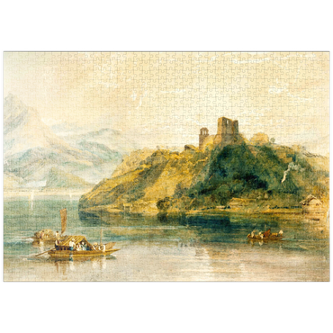 Darstellung des Puzzle Motivs puzzleplate Château de Rinkenberg, on the Lac de Brienz, Switzerland 1000 Puzzle
