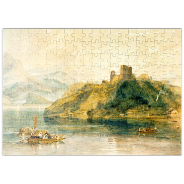 Darstellung des Puzzle Motivs puzzleplate Château de Rinkenberg, on the Lac de Brienz, Switzerland 200 Puzzle