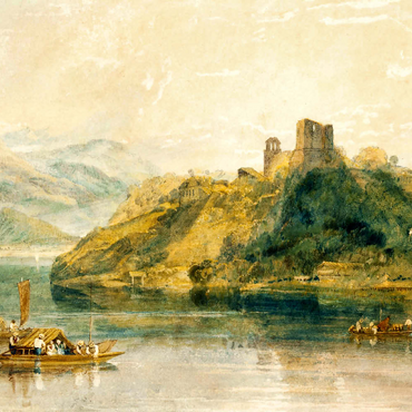 Darstellung des Puzzle Motivs Château de Rinkenberg, on the Lac de Brienz, Switzerland 200 Puzzle 3D Modell