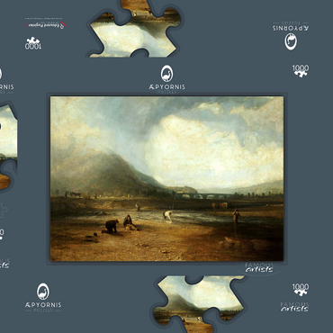 Darstellung des Puzzle Motivs The Trout Stream 1000 Puzzle Schachtel 3D Modell