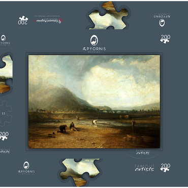 Darstellung des Puzzle Motivs The Trout Stream 200 Puzzle Schachtel 3D Modell