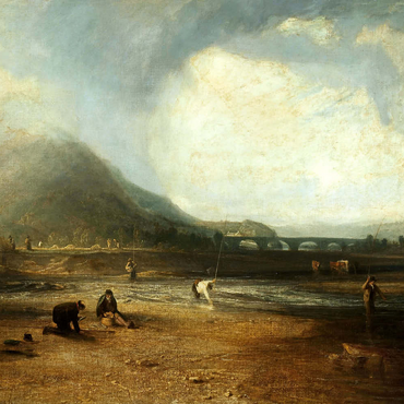 Darstellung des Puzzle Motivs The Trout Stream 500 Puzzle 3D Modell