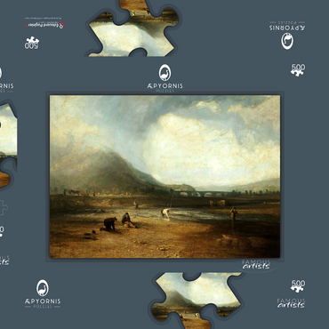 Darstellung des Puzzle Motivs The Trout Stream 500 Puzzle Schachtel 3D Modell