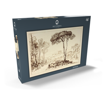 Darstellung des Puzzle Motivs Scene in the Campagna 500 Puzzle Schachtel Ansicht2