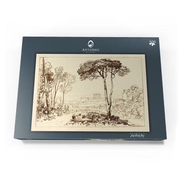 Darstellung des Puzzle Motivs Scene in the Campagna 500 Puzzle Schachtel Ansicht3