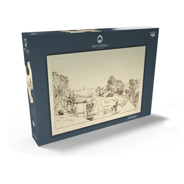 Darstellung des Puzzle Motivs Water Cress Gatherers ( (Liber Studiorum, part XIII) 1000 Puzzle Schachtel Ansicht2