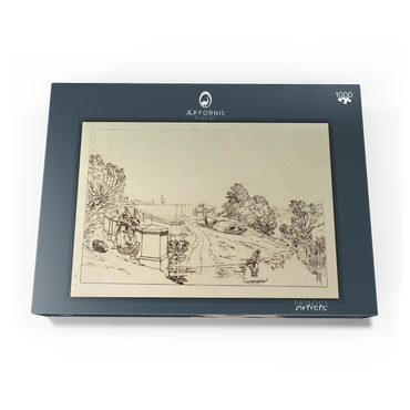 Darstellung des Puzzle Motivs Water Cress Gatherers ( (Liber Studiorum, part XIII) 1000 Puzzle Schachtel Ansicht3