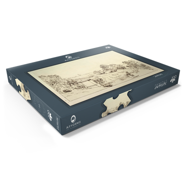 Darstellung des Puzzle Motivs Water Cress Gatherers ( (Liber Studiorum, part XIII) 100 Puzzle Schachtel Ansicht1