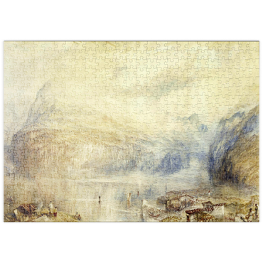 Darstellung des Puzzle Motivs puzzleplate Lake of Lucerne from Brunnen 500 Puzzle