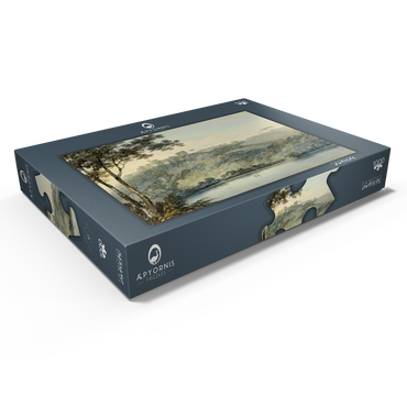 Darstellung des Puzzle Motivs Lake Nemi and the Town of Genzano 1000 Puzzle Schachtel Ansicht1