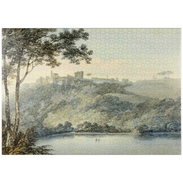 Darstellung des Puzzle Motivs puzzleplate Lake Nemi and the Town of Genzano 1000 Puzzle