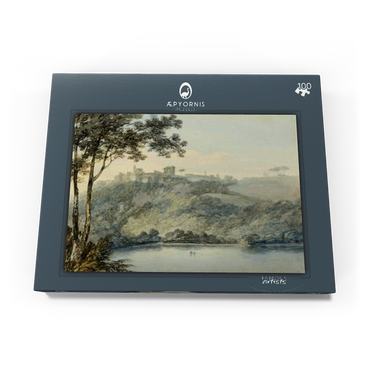Darstellung des Puzzle Motivs Lake Nemi and the Town of Genzano 100 Puzzle Schachtel Ansicht3