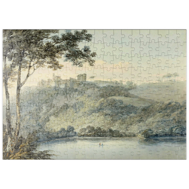 Darstellung des Puzzle Motivs puzzleplate Lake Nemi and the Town of Genzano 200 Puzzle