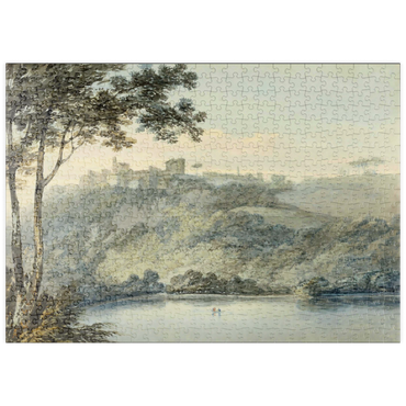 Darstellung des Puzzle Motivs puzzleplate Lake Nemi and the Town of Genzano 500 Puzzle