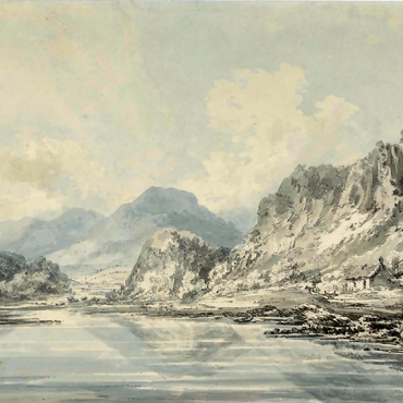 Darstellung des Puzzle Motivs Mountainous Landscape 200 Puzzle 3D Modell