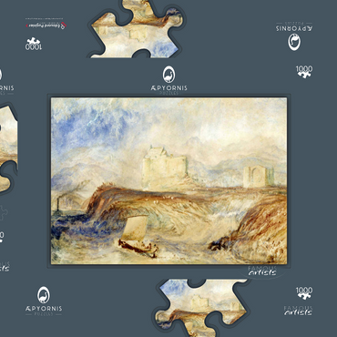 Darstellung des Puzzle Motivs Dunstaffnage 1000 Puzzle Schachtel 3D Modell