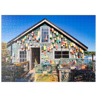 Darstellung des Puzzle Motivs puzzleplate Bass Harbour auf der Wüsteninsel in Maine USA 500 Puzzle