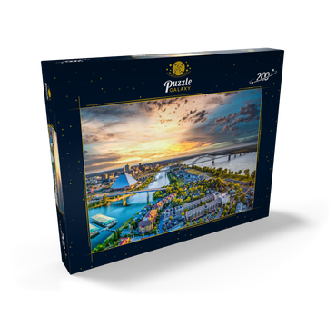 Darstellung des Puzzle Motivs Memphis Tennessee TN Downtown Drone Skyline Luftbild. 200 Puzzle Schachtel Ansicht2