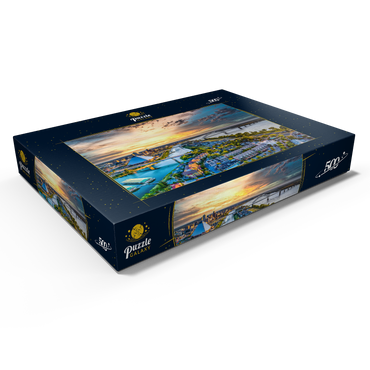 Darstellung des Puzzle Motivs Memphis Tennessee TN Downtown Drone Skyline Luftbild. 500 Puzzle Schachtel Ansicht1