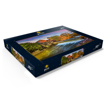 Darstellung des Puzzle Motivs Taubenschmiede Tennessee TN Alte Mühle. 100 Puzzle Schachtel Ansicht1