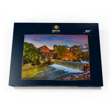 Darstellung des Puzzle Motivs Taubenschmiede Tennessee TN Alte Mühle. 500 Puzzle Schachtel Ansicht3
