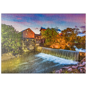 Darstellung des Puzzle Motivs puzzleplate Taubenschmiede Tennessee TN Alte Mühle. 500 Puzzle