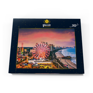 Darstellung des Puzzle Motivs Myrtle Beach, South Carolina, USA Skyline der Stadt. 200 Puzzle Schachtel Ansicht3