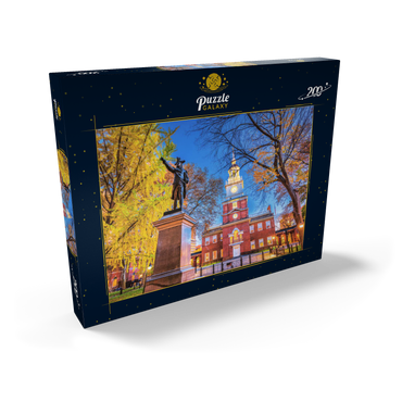 Darstellung des Puzzle Motivs Independence Hall in Philadelphia, Pennsylvania, USA. 200 Puzzle Schachtel Ansicht2